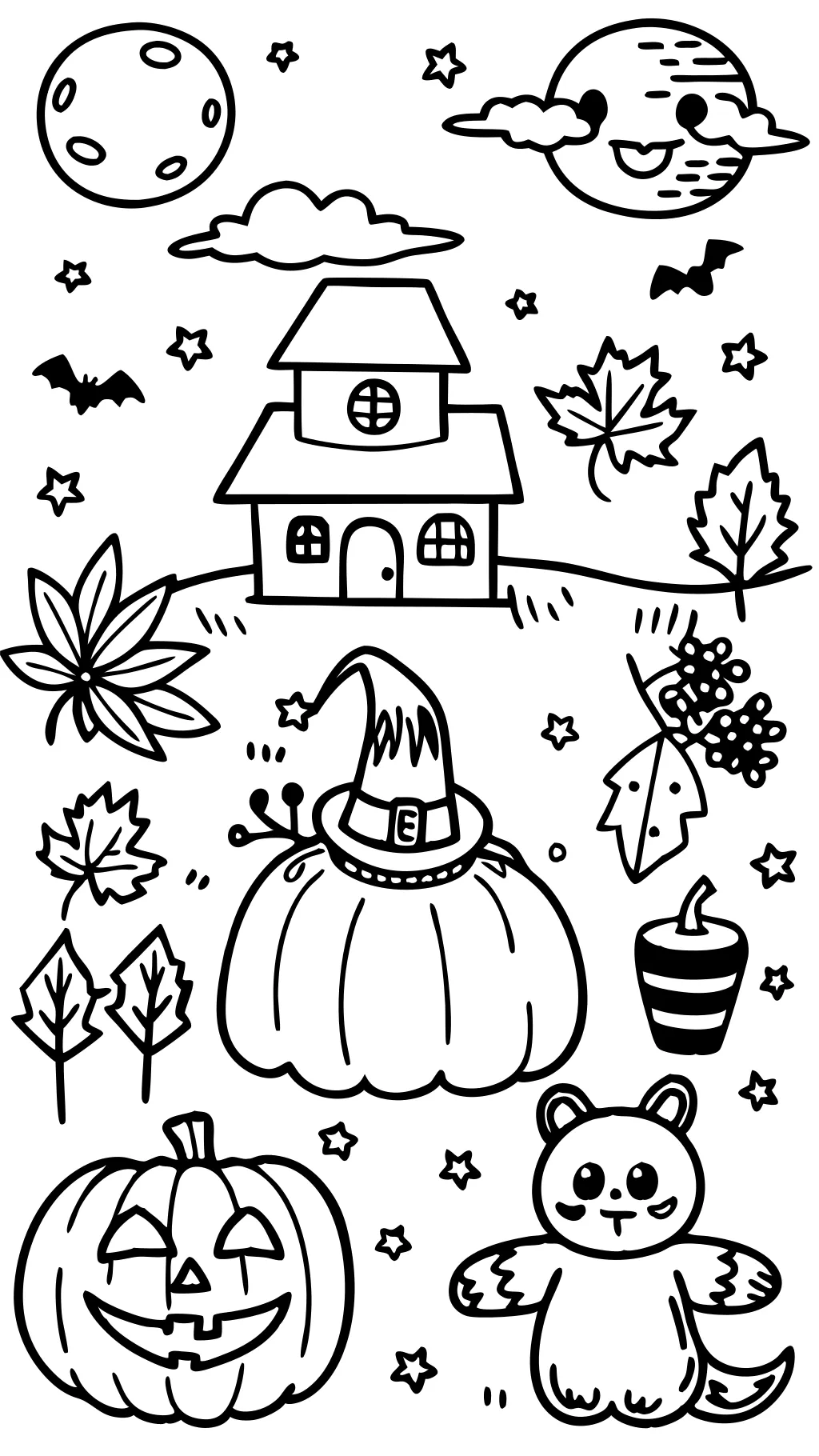 october coloring page